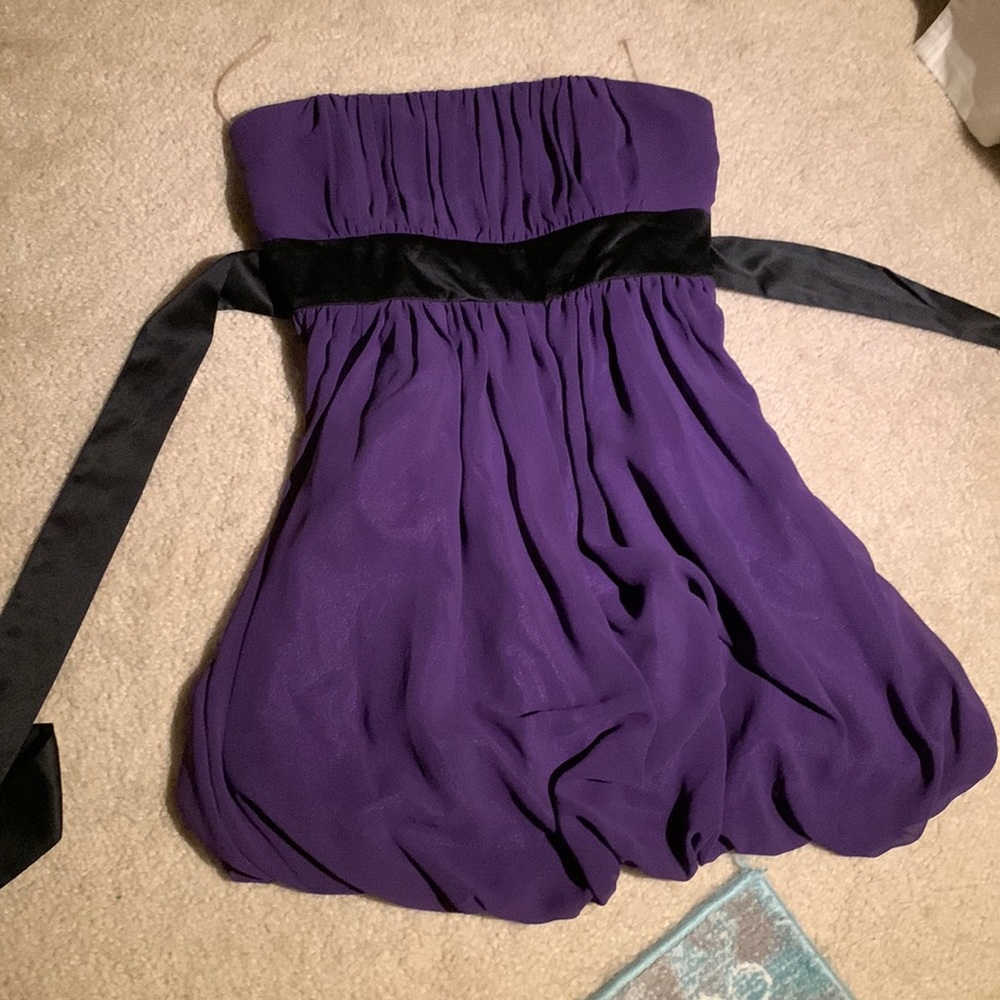 purple tulle dress